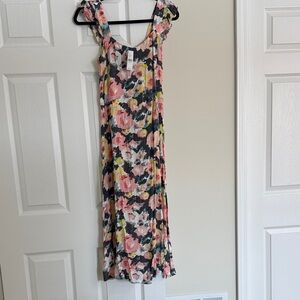 LOFT Multicolor Floral Maxi Dress